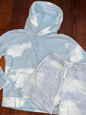 Hollister Light Blue Sherpa-Lined Hoodie